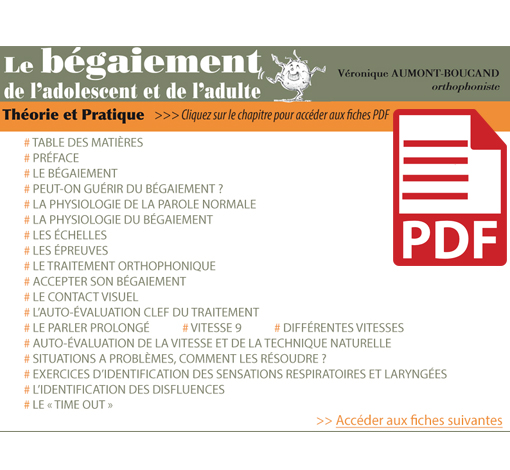 Boîte de Le bégaiement de l'adolescent et de l'adulte (pdf)