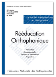 N°236 - Le toucher thérapeutique en orthophonie (pdf)