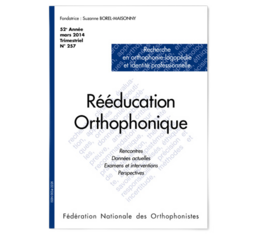 N°257 - Recherche en orthophonie-logopédie et identité professionnelle