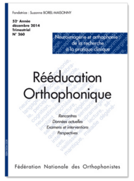 N°260 - Neuroimagerie et orthophonie : de la recherche à la pratique clinique
