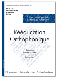 N°264 - L'orthophonie-logopédie à l'heure du numérique