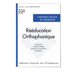 N°202 - L'éducation précoce en orthophonie (pdf)