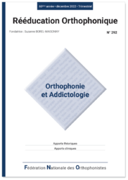 N°292 - Orthophonie et Addictologie
