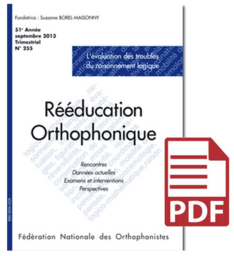 N°255 - L'évaluation des troubles du raisonnement logique (pdf)