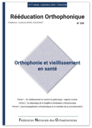 N°295 - Orthophonie et vieillissement en santé