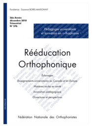 N°276 - Pédagogie universitaire et formation en orthophonie