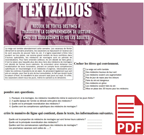 Boîte de Textzados (pdf)