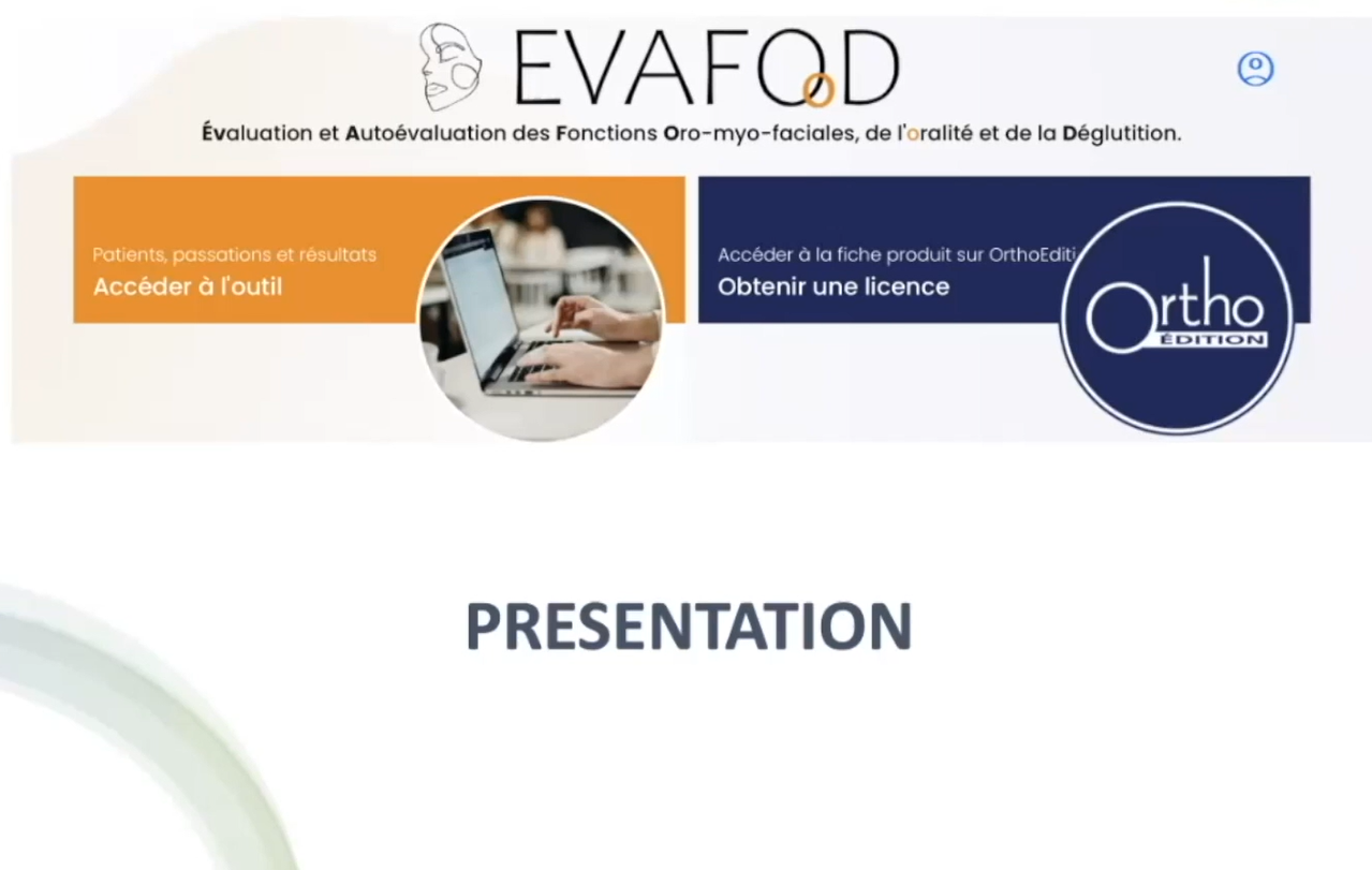 Présentation de la plateforme d'évaluation EVAFOoD - Ortho Edition
